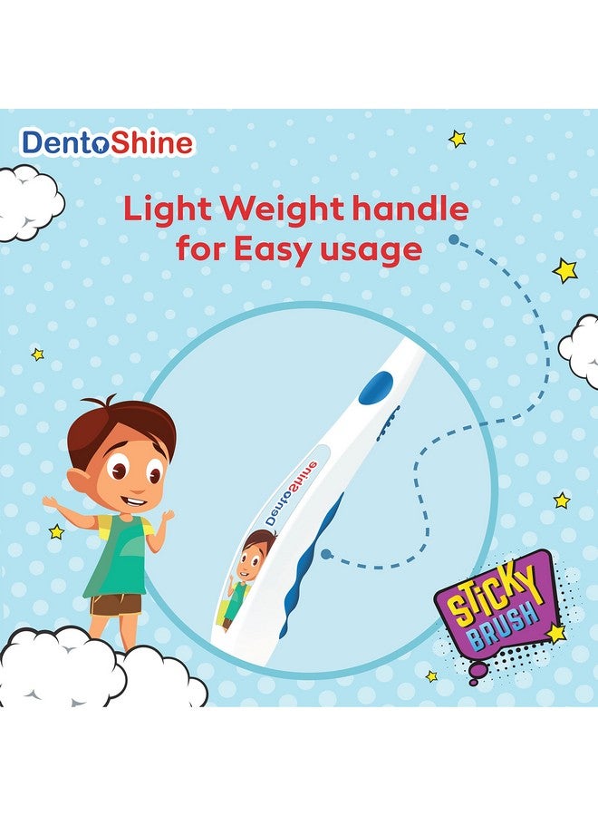DentoShine Sticky Toothbrush For Kids (Ages 2+) (4 Count (Pack Of 1), Assorted) - Image 2