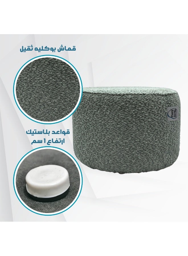 بكسل بين باج مقعد عثماني دائري قماش بوكليه من بكسل بين باج، لغرفة المعيشة وغرفة النوم - Image 3