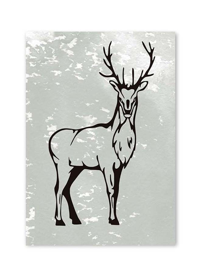 NIBEMINENT Northern Europe Style Reindeer Arts Decoration Painting Multicolour 60x90cm