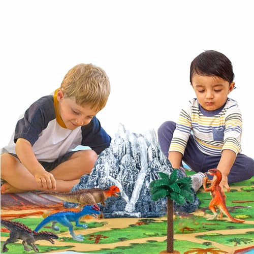shouldbuy Erupting Mist Spouting Volcano Model Dinosaur Toys with Mat TreesDinosaur Playset Science Kit for Kids 35 - Image 5