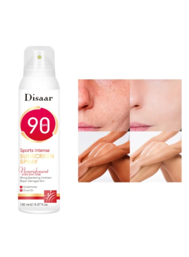 Disaar SPF 90 Sunscreen Spray 150ml – High Protection Sunblock Spray for Face & Body - Image 2