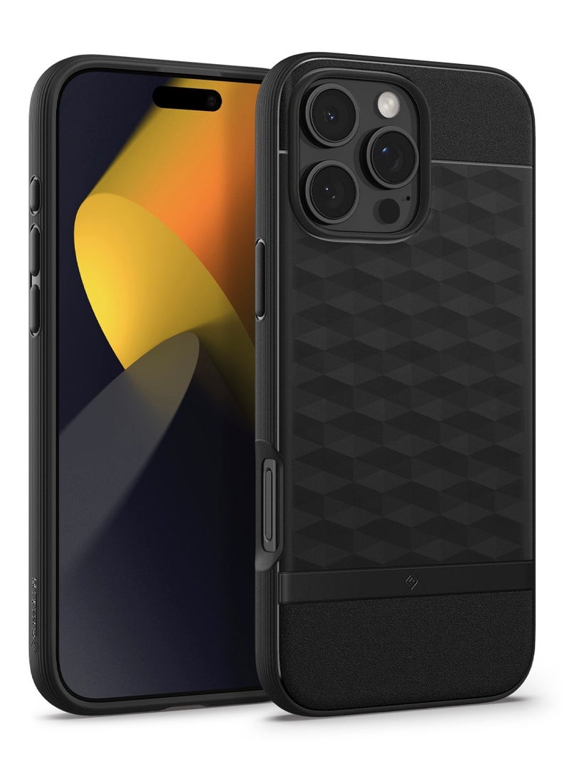 Caseology Parallax Mag for iPhone 16 PRO MagSafe Case Cover Mil Grade - Matte Black - Image 1