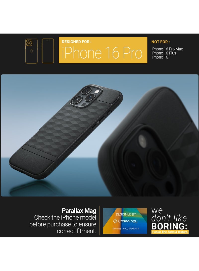 Caseology Parallax Mag for iPhone 16 PRO MagSafe Case Cover Mil Grade - Matte Black - Image 2