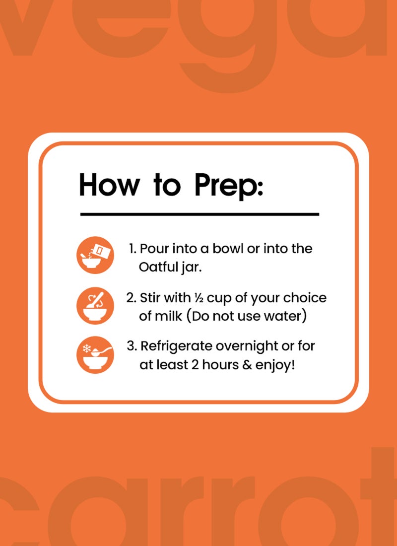 Oatful Carrot Cake Protein Overnight Oats Mix 85g - Image 3