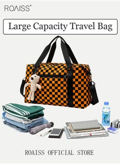 roaiss Functional Sports Fitness Handbag with Dry and Wet Separation Large Capacity Design Business Trip and Boarding Short Distance Travel Bag  - Image 5