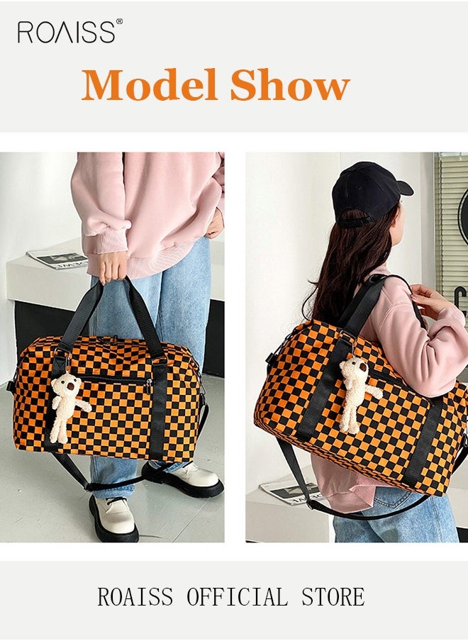 roaiss Functional Sports Fitness Handbag with Dry and Wet Separation Large Capacity Design Business Trip and Boarding Short Distance Travel Bag  - Image 2