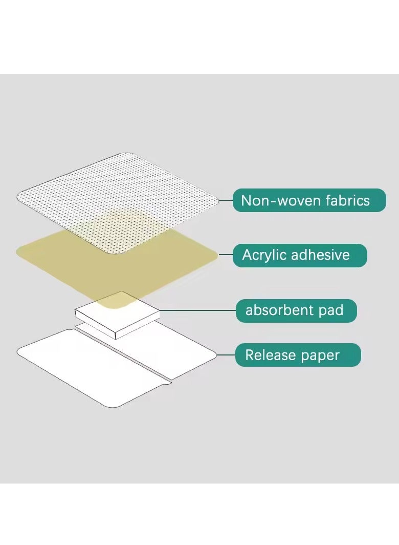 سيرجين بور ضمادة جروح معقمة, ضمادة جراحية مقاومة للماء معبأة بشكل فردي للعناية/30 قطعة - Image 5
