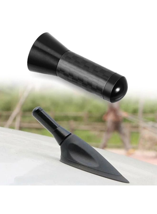 7 قطع هوائي قصير من ألياف الكربون لتعزيز الإشارة على سقف السيارة ستايل مرسيدس بنز - Image 3