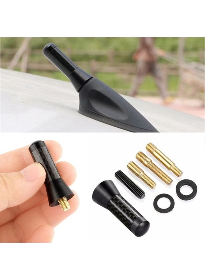 7 قطع هوائي قصير من ألياف الكربون لتعزيز الإشارة على سقف السيارة ستايل مرسيدس بنز - Image 1