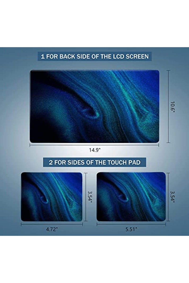 AORTDES Personalized Laptop Skin Sticker Decal Universal Reusable Notebook PC Art Protector Cover Case (Blue Quicksand) - Image 3