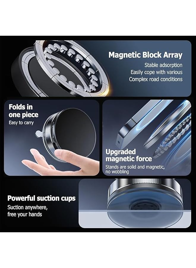 S-TOP Vacuum Magnetic Car Phone Holder, Suction Car-Mount 360 Adjustable Phone Mount for Car Accessories, Truck Jeep Windshield Mirror Kitchen Gym, Gifts for Most Smartphones - Image 2