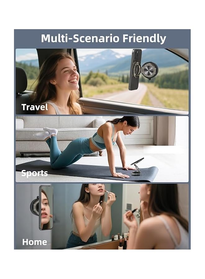 S-TOP Vacuum Magnetic Car Phone Holder, Suction Car-Mount 360 Adjustable Phone Mount for Car Accessories, Truck Jeep Windshield Mirror Kitchen Gym, Gifts for Most Smartphones - Image 5