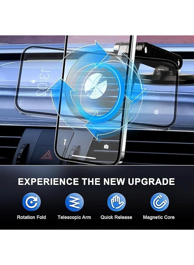 S-TOP Vacuum Magnetic Car Phone Holder, Suction Car-Mount 360 Adjustable Phone Mount for Car Accessories, Truck Jeep Windshield Mirror Kitchen Gym, Gifts for Most Smartphones - Image 4