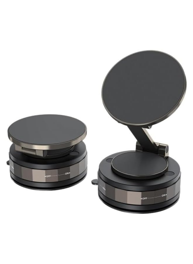 S-TOP Vacuum Magnetic Car Phone Holder, Suction Car-Mount 360 Adjustable Phone Mount for Car Accessories, Truck Jeep Windshield Mirror Kitchen Gym, Gifts for Most Smartphones - Image 1