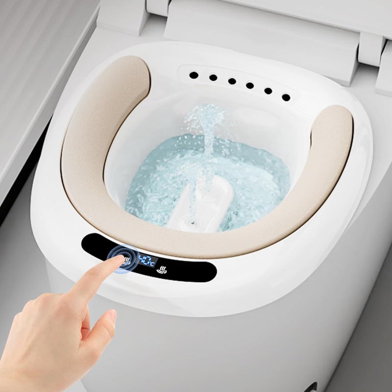 DMG TECH DMG Electric Sitz Bath, Electric Sitz Bath for Hemorrhoids, Electric Sitz Bath for Toilet Seat with Flusher, Sits Bath Kit for Women, Soaked Steam Relief of Inflammation Treatment - Image 1