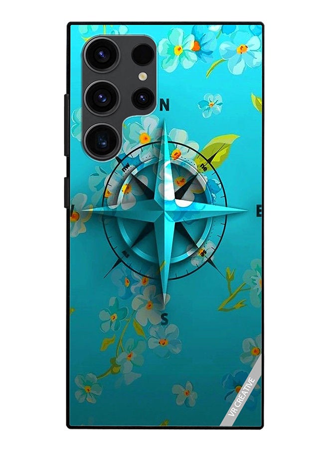 VR CREATIVE Protective Case Cover For Samsung Galaxy S23 Ultra 5G Compass Design Multicolour - Image 1