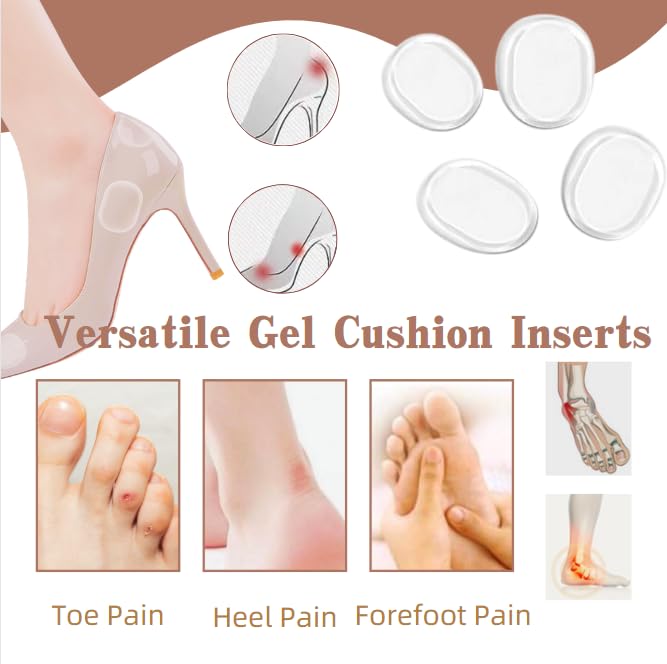 EACOZY Shoe Heel Pads, Gel Cushion Inserts, Back of Heel Cushion, Clear Heel Pads for Women Men Shoes - Image 2