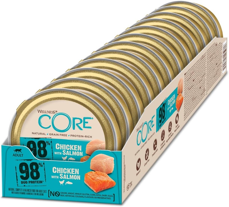 Wellness CORE Wet Food 98% Duo Protein Chicken with Salmon for Cats 85g - Image 1
