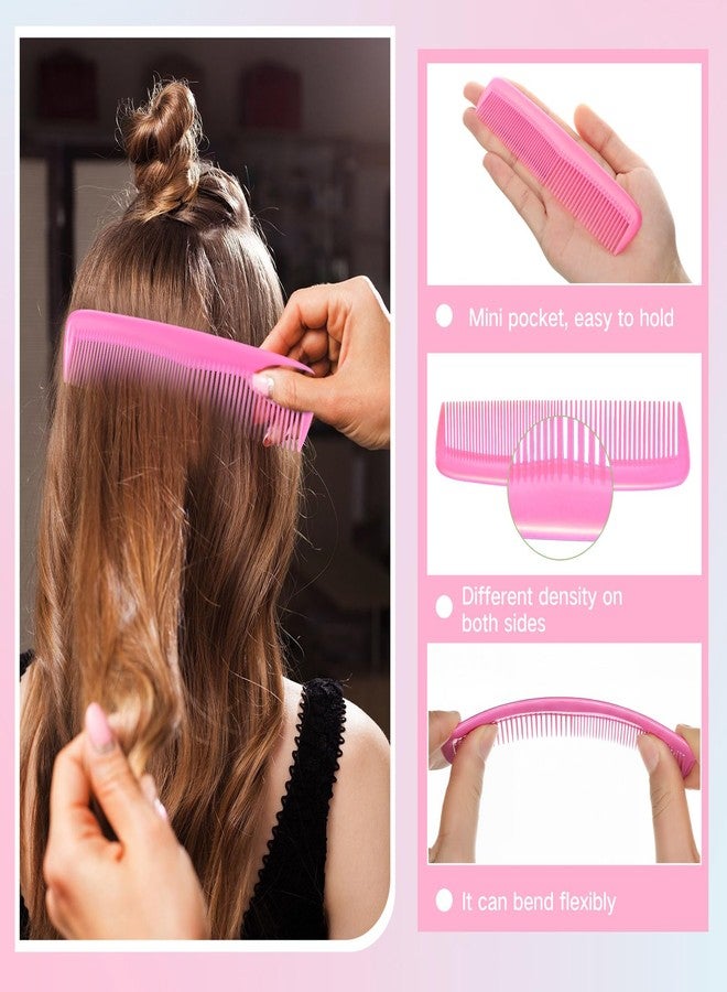 نوجو مجموعة فرش الشعر الصغيرة من نوجو، 24 قطعة، تتضمن 12 فرشاة صغيرة ناعمة لفك تشابك الشعر، و12 مشطًا بلاستيكيًا صغيرًا للأطفال الصغار، مناسبة للشعر المجعد الرطب والجاف (لون وردي). - Image 5
