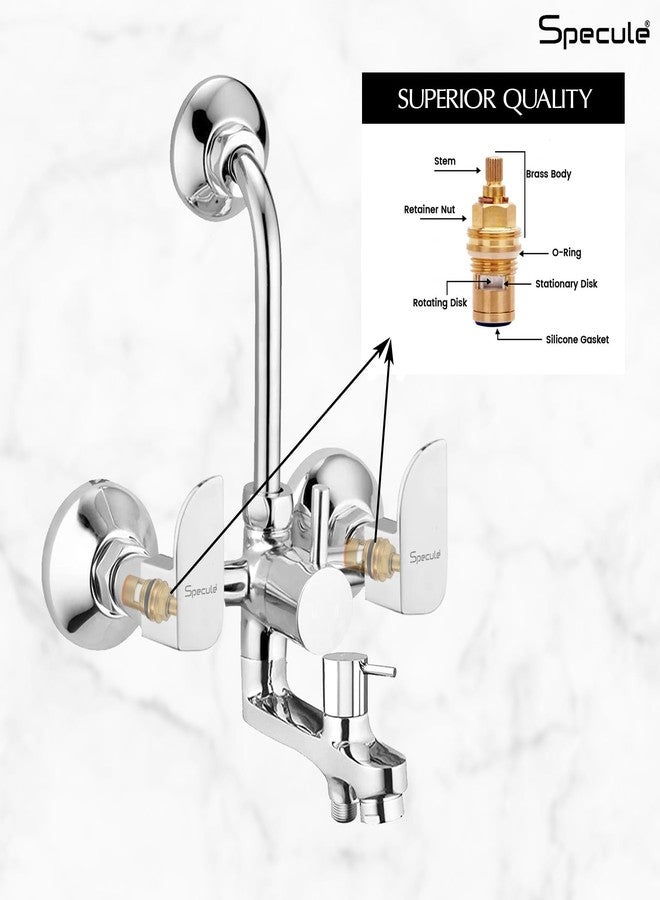 Specule Alive Series Brass, 3-in-1 Wall Mixer with Overhead Shower Set | Multi Flow Hand Shower Set | Mixer Tap For Bathroom | Shower Mixer For Bathroom - Image 5