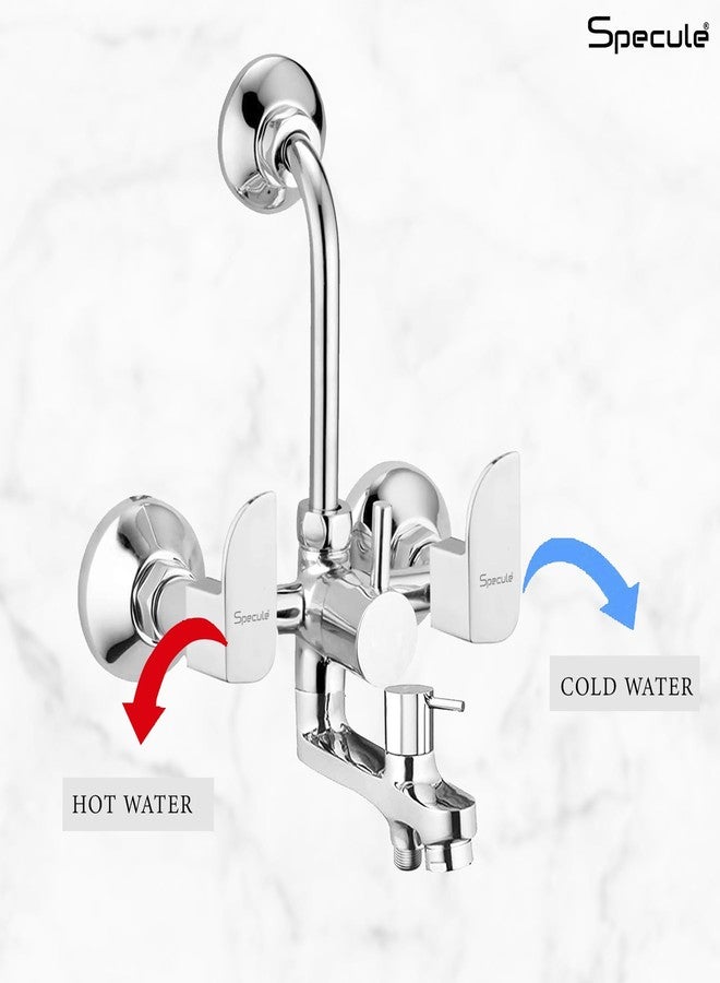 Specule Alive Series Brass, 3-in-1 Wall Mixer with Overhead Shower Set | Multi Flow Hand Shower Set | Mixer Tap For Bathroom | Shower Mixer For Bathroom - Image 3