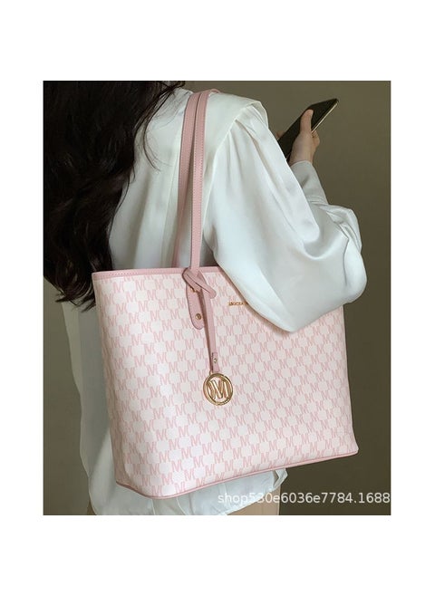 2023 New High-Quality Commuting Nicheins Handbag Large Capacity Single Shoulder Bag French Cherry Tote Bag Motorcycle Equipment  Pink
