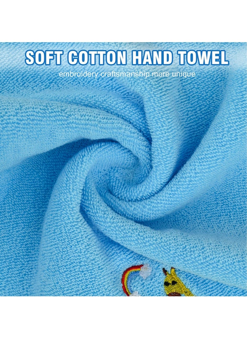 Baby Washcloths, 4 Pack Kids Washcloth Towels, 100% Cotton Kids Face Towels Hand Towels for Bathroom - Image 5