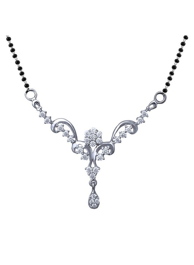 Clara 925 Sterling Silver Mangalsutra Tanmaniya Pendant with Chain | Gift for Women and Girls - Image 1