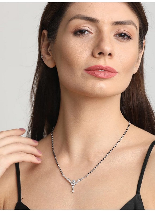 Clara 925 Sterling Silver Mangalsutra Tanmaniya Pendant with Chain | Gift for Women and Girls - Image 3