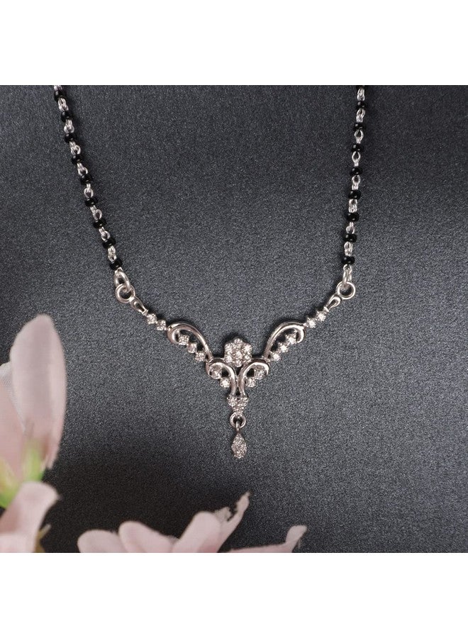 Clara 925 Sterling Silver Mangalsutra Tanmaniya Pendant with Chain | Gift for Women and Girls - Image 2