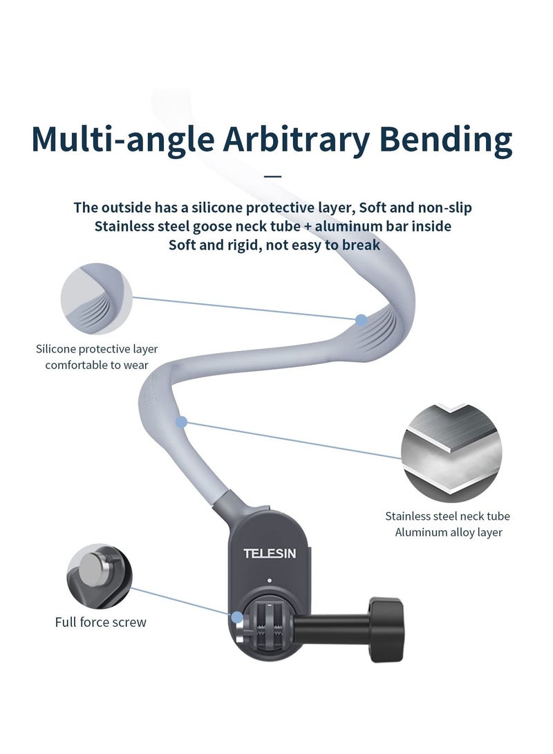 حزام رقبة مغناطيسي لحمل كاميرا رياضية للرياضات الشاقة مناسب لـ GoPro و Insta360 و DJI (قياسي) - Image 2