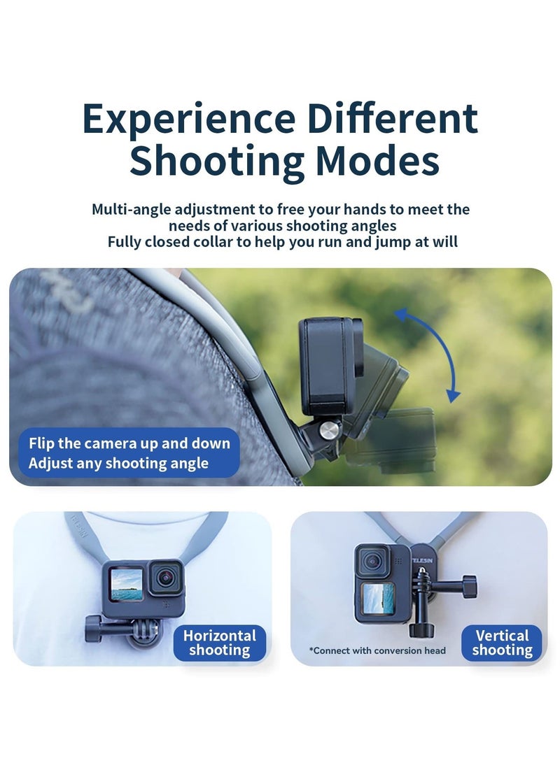 حزام رقبة مغناطيسي لحمل كاميرا رياضية للرياضات الشاقة مناسب لـ GoPro و Insta360 و DJI (قياسي) - Image 4