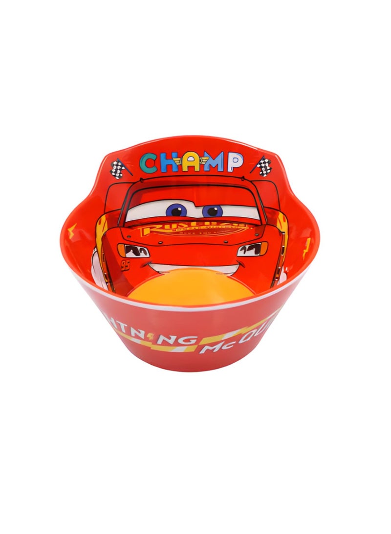 Disney Lightning McQueen kids melamine bowl cars theme champ design durable, BPA-Free, Non-Slip feeding bowl for toddlers & children cartoon dining bowl for boys - Image 1