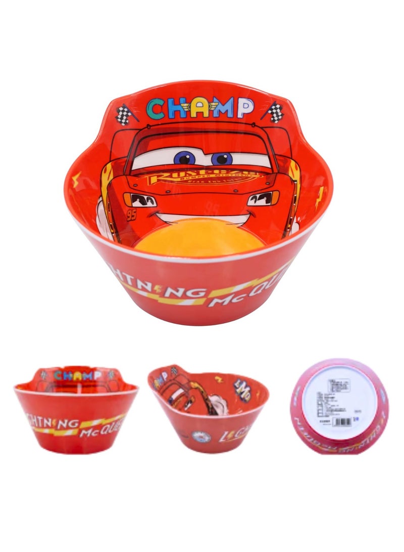Disney Lightning McQueen kids melamine bowl cars theme champ design durable, BPA-Free, Non-Slip feeding bowl for toddlers & children cartoon dining bowl for boys - Image 2