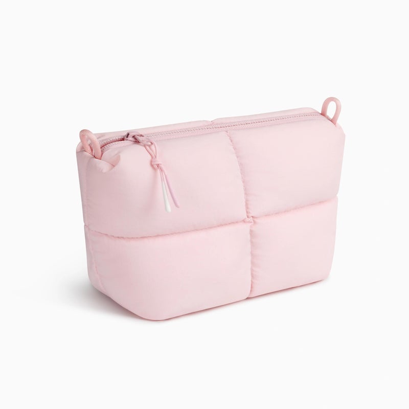 Comfyable Puffy Electronics Organizer Travel Case, Cute Tech Pouch for Women Men, Cable Storage Bag for Charger, Phone, Power Bank, Cord, Compact Tech Accessories Pouch, Light Pink - Image 3