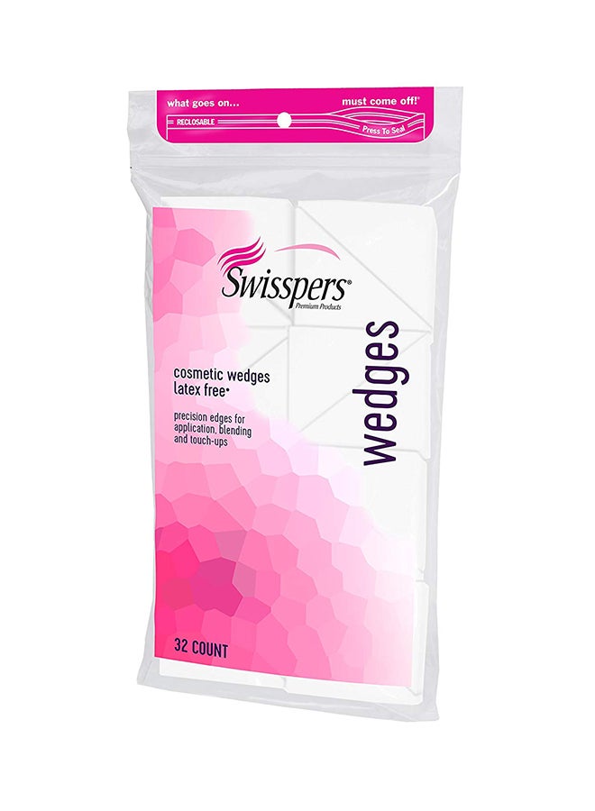 Swisspers Premium Cosmetic Wedges, Latex-Free Makeup Wedge, 32 per Package, 6 Packs (Total Count 192) - Image 1