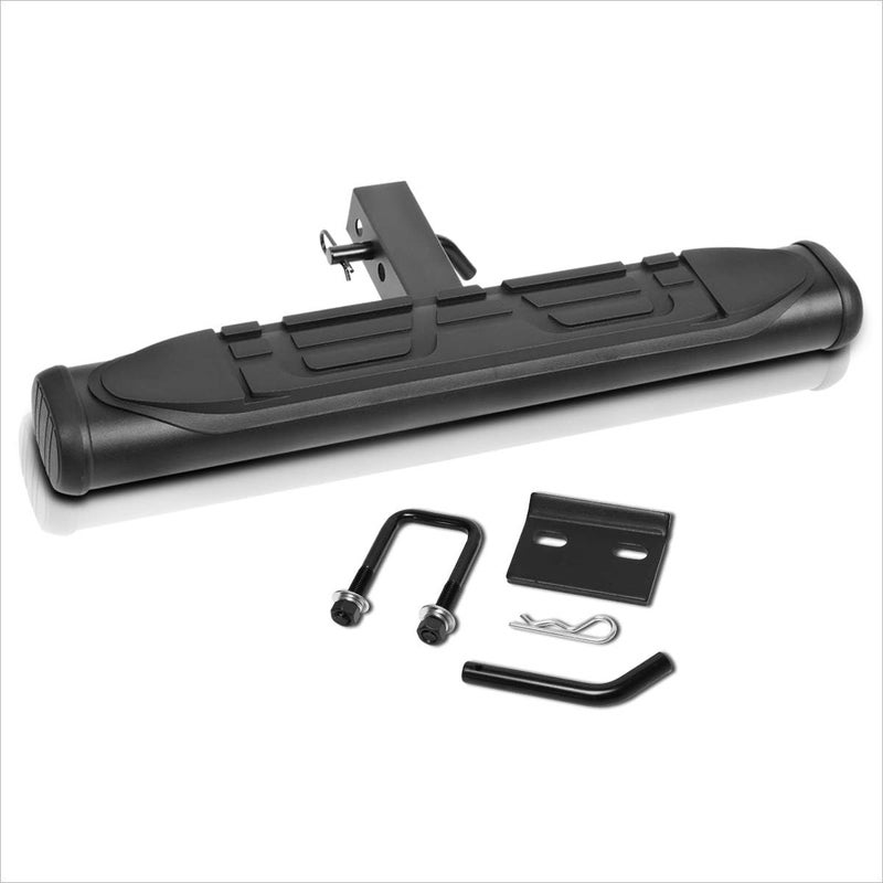 PM Performotor Universal Black Trailer Truck Tow Hitch Step Bar Fits 2" Receiver | 26" Wide X 4" Oval Step Pad - Image 2