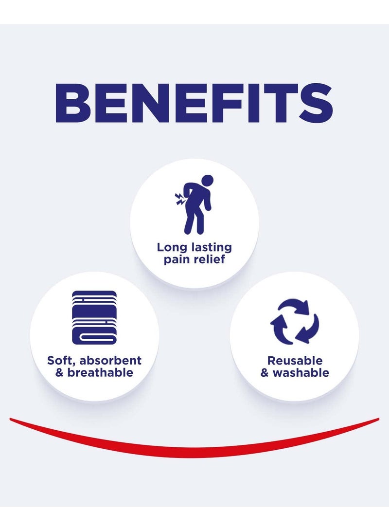 هانزابلاست ضمادة كريب قطنية ناعمة لتخفيف الآلام من هانسابلاست B.P. عبوة من قطعة واحدة (10 سم × 4 متر) توفر ضغطًا ودفءًا قويًا | يدعم تخفيف الآلام طويلة الأمد | صديق للبشرة - Image 2