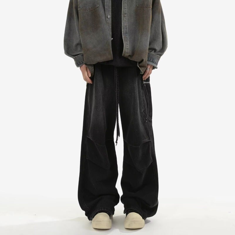 Unisex Classic Denim Jeans Loose Fit Daily Outdoor Wear - Image 1