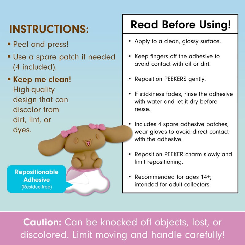 Sonix x Sanrio Hello Kitty Peekers - Cinnamoroll & Friends Blind Box - Adhesive Decorative Mini Figures - Includes Mocha, Espresso, Cappuccino, Chiffon, or Mystery Character - Image 5