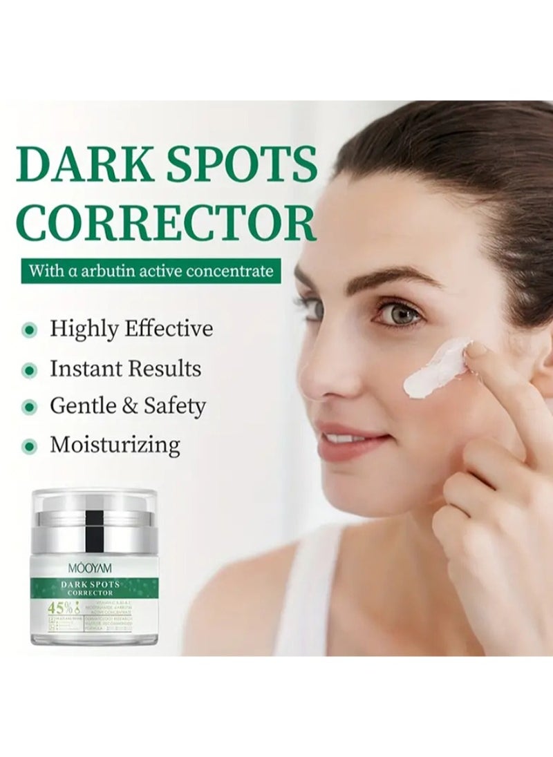 MOOYAM - Dark Spot Remover for Face, Dark Spot Corrector, Face Melasma Treatment, Hyperpigmentation Treatment, Freckle Remover with Niacinamide, Arbutin and Vitamin C/E/B5 1.7 fl oz, Cream - Image 1