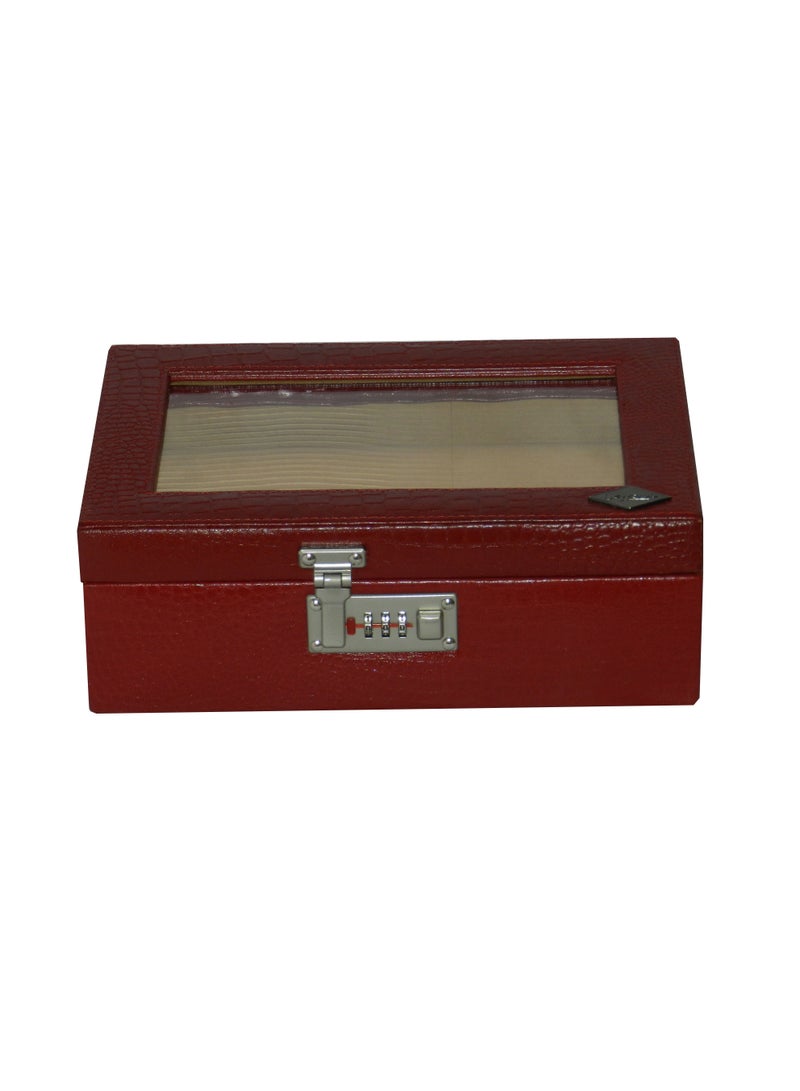 LAVERI LEATHER Laveri Genuine Leather Bracelet Jewelry Box with 2 Removable Rolls - Holder Stores Bracelets, Bangles & Watches Bangle Vanity Box REMOVABLE Vanity Box Removable Vanity Box  - Image 5