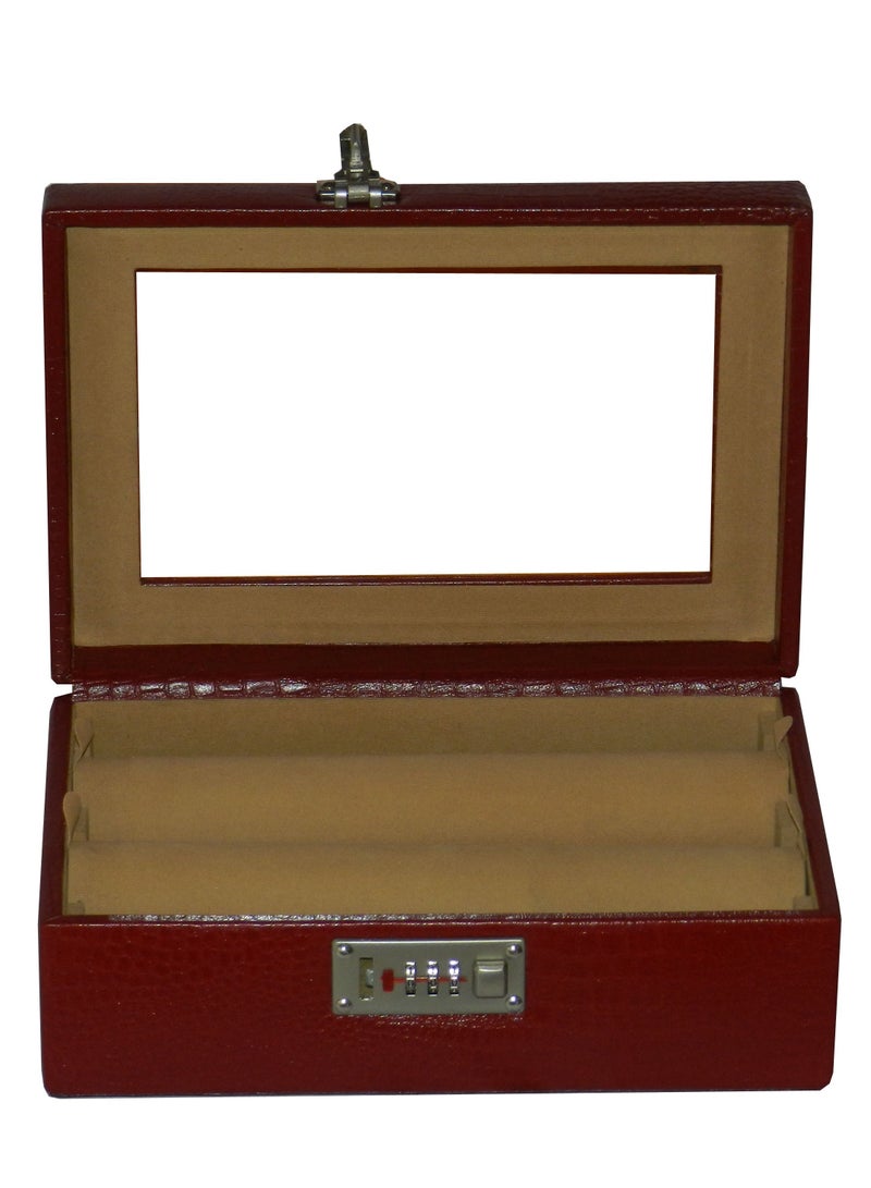 LAVERI LEATHER Laveri Genuine Leather Bracelet Jewelry Box with 2 Removable Rolls - Holder Stores Bracelets, Bangles & Watches Bangle Vanity Box REMOVABLE Vanity Box Removable Vanity Box  - Image 1