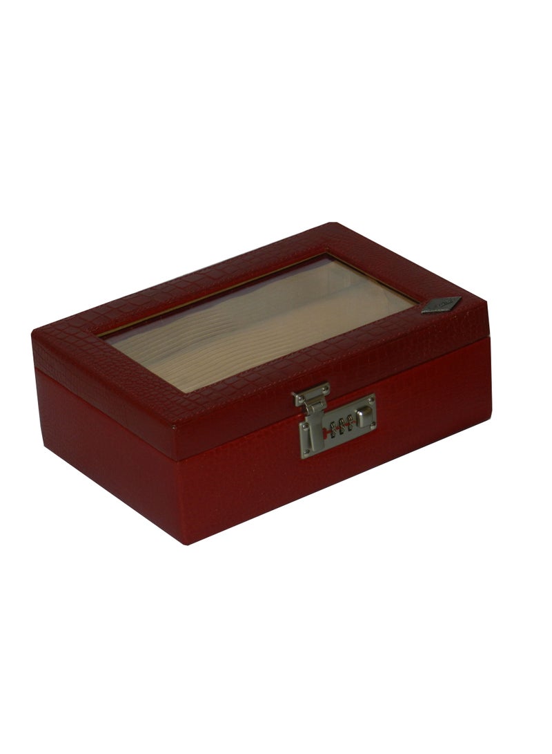 LAVERI LEATHER Laveri Genuine Leather Bracelet Jewelry Box with 2 Removable Rolls - Holder Stores Bracelets, Bangles & Watches Bangle Vanity Box REMOVABLE Vanity Box Removable Vanity Box  - Image 2