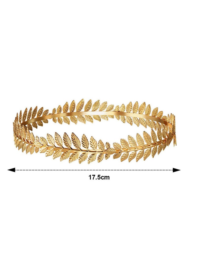 SYOSI - Head Wreath Crown Headdress, 3 Pieces Greek Roman Laurel Leaf, Roman Leaf Headband Tiara Headwear - Image 1