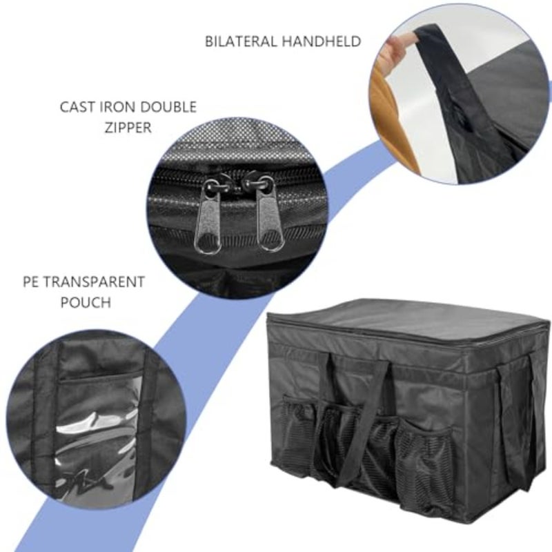 XXXL Large Insulated Collapsible Cooler Bags with Zipper Closure, Reusable Grocery Shopping Bags Keep Food Hot or Cold, Ideal for Catering, Grocery Transport, 23 x 15 x 14 Inch - Image 5