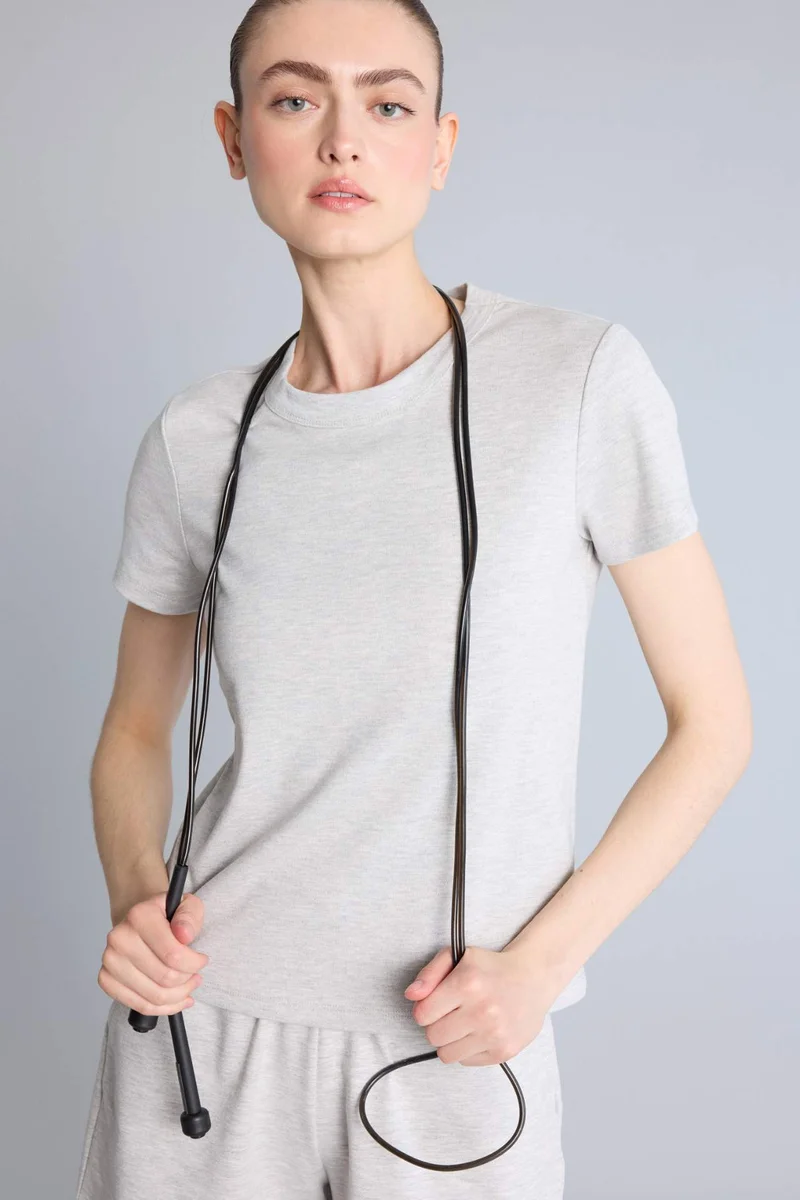ديفاكتو Standard Fit Crew Neck Cotton Short Sleeve T-Shirt