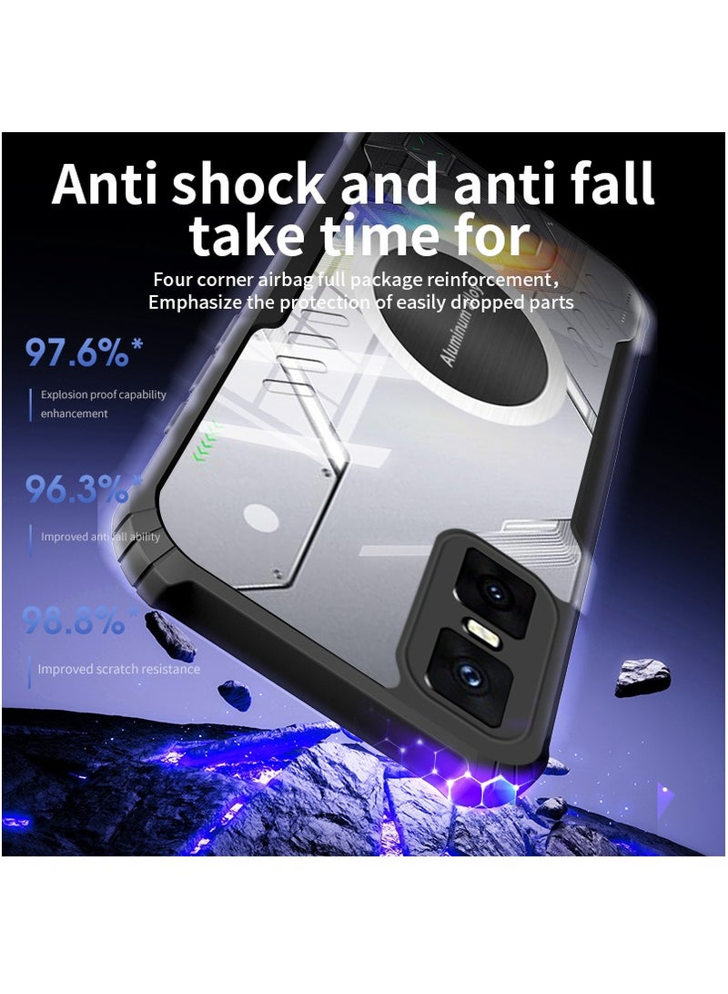 CHEROSIN Magnetic Cooling Phone Case for Infinix GT 30 Pro/ Infinix GT 30 Magnetic Suction Car Phone Cover with Cooling and Anti Drop Function,Yellow-proof, Shock-proof and Drop-proof Phone Cover - Image 4