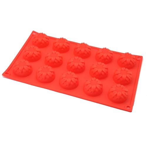 X-Haibei Sunflower Silicone Mold for Guest Soap, Lotion Bars, Candles & Chocolate - 1oz per Cell, 1.7inch Diameter - Easy to Clean, Durable & Heat-Resistant for Hot Wax & Jello - Image 5