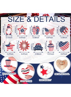 Giegxin Giegxin 40 Pcs American Flag Pins Bulk Veteran Lapel Pins Gift American Flag Pins USA Pin for Backpacks Red White and Blue Enamel Pins Military Gift Pins for Clothes Bags Accessories  - Image 4